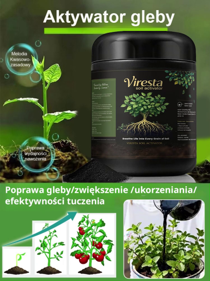 Viresta AktywatorGleby 🌱 Wzmacniacz Nawozów - Szybszy Wzrost - OchronaPrzed Suszą - 100% Naturalny