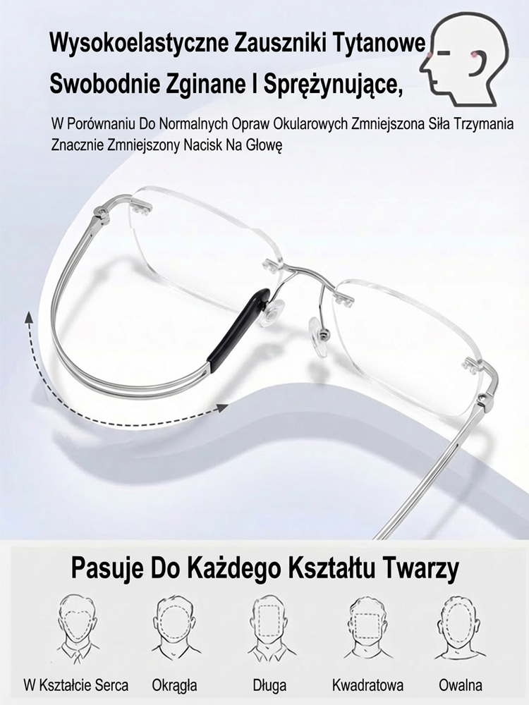 Niemieckie Okulary Samoregulujące z Płynnym Autofokusem👓Szwajcarski TR90 i Powłoka Anty-Para✨Ochrona Niebieskiego Światła🇩🇪 Likwidacja Magazynu Granicznego