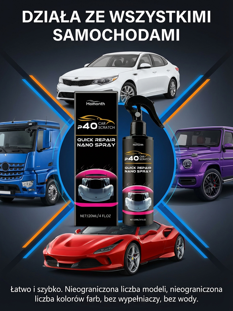 🚗Niemiecki Nano Spray Ceramiczny 3w1 | Maskuje Rysy | Lustrzany Blask ✨