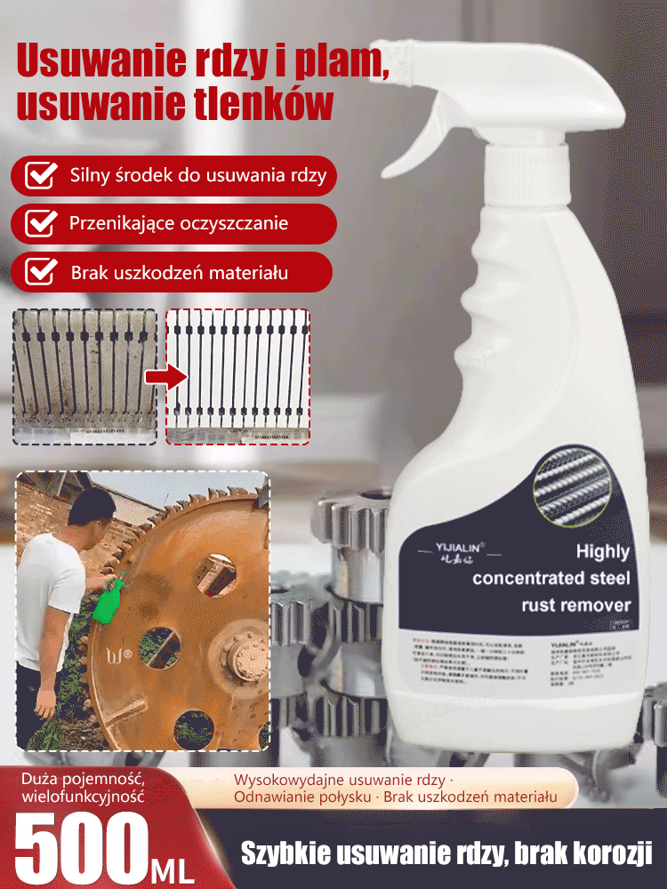  Profesjonalny Odrdzewiacz Wojskowy USA | Usuwa Rdzę w 3 Sekundy 🛡️ Ochrona Metalu na 50 Lat 