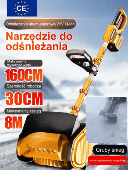 21V składana, przenośna odśnieżarka z akumulatorem litowym, trzyczęściowa, rozkładana