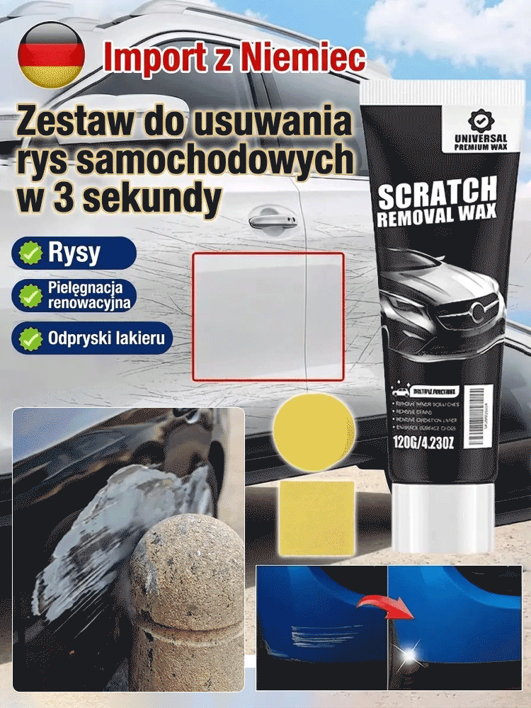 [Technologia Nano-Fusion] ✨ Zestaw do naprawy rys na samochodzie — Całkowicie usuń rysy! Bezpieczny, nietoksyczny i bezzapachowy środek naprawczy!