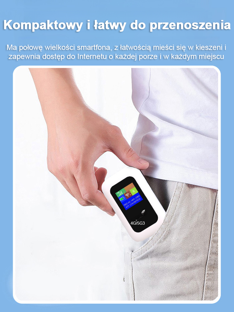 【Dożywotnie aktualizacje wliczone w cenę 】Przenośne Wi-Fi-Ciesz się zawsze i wszędzie-Dostępna w całej
