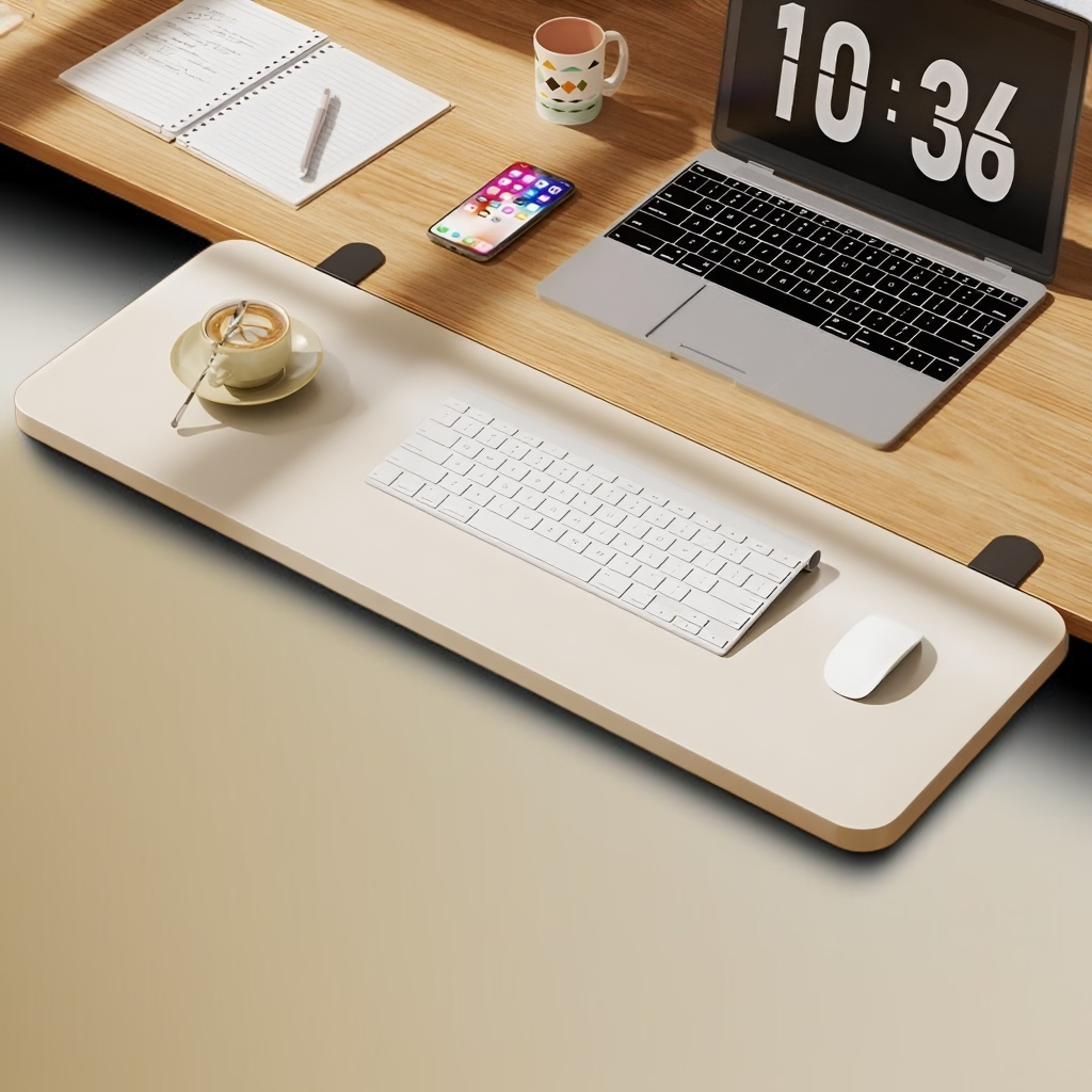 Artefakt rozszerzający do stołu komputerowego, składane wsparcie na rękę