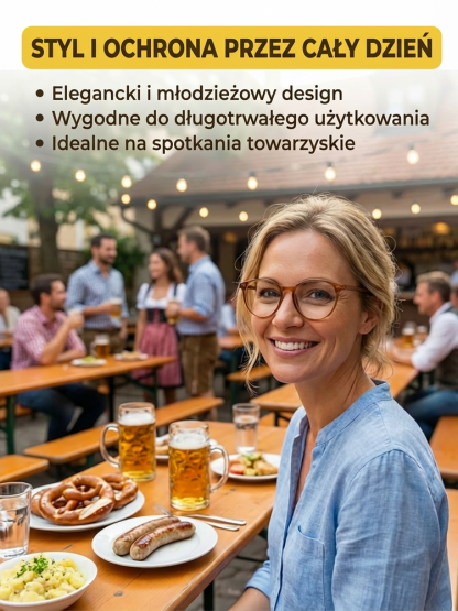 👓Niemieckie Inteligentne Okulary Progresywne | Technologia Bioniczna Auto-Focus | Tytan Lotniczy 6g | Ochrona Blue Light ✨