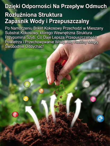 🌱Skompresowane Podłoże Kokosowe Premium | 10x Pęcznienie w 3 Sekundy | Odsalane Bez Szkodników | Koniec z Dźwiganiem Ziemi 🪴