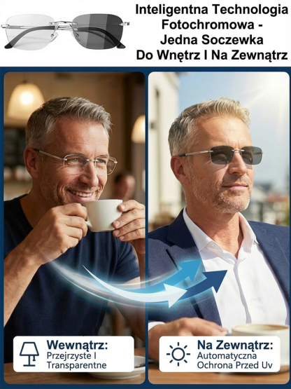 Niemieckie Okulary Samoregulujące z Płynnym Autofokusem👓Szwajcarski TR90 i Powłoka Anty-Para✨Ochrona Niebieskiego Światła🇩🇪 Likwidacja Magazynu Granicznego