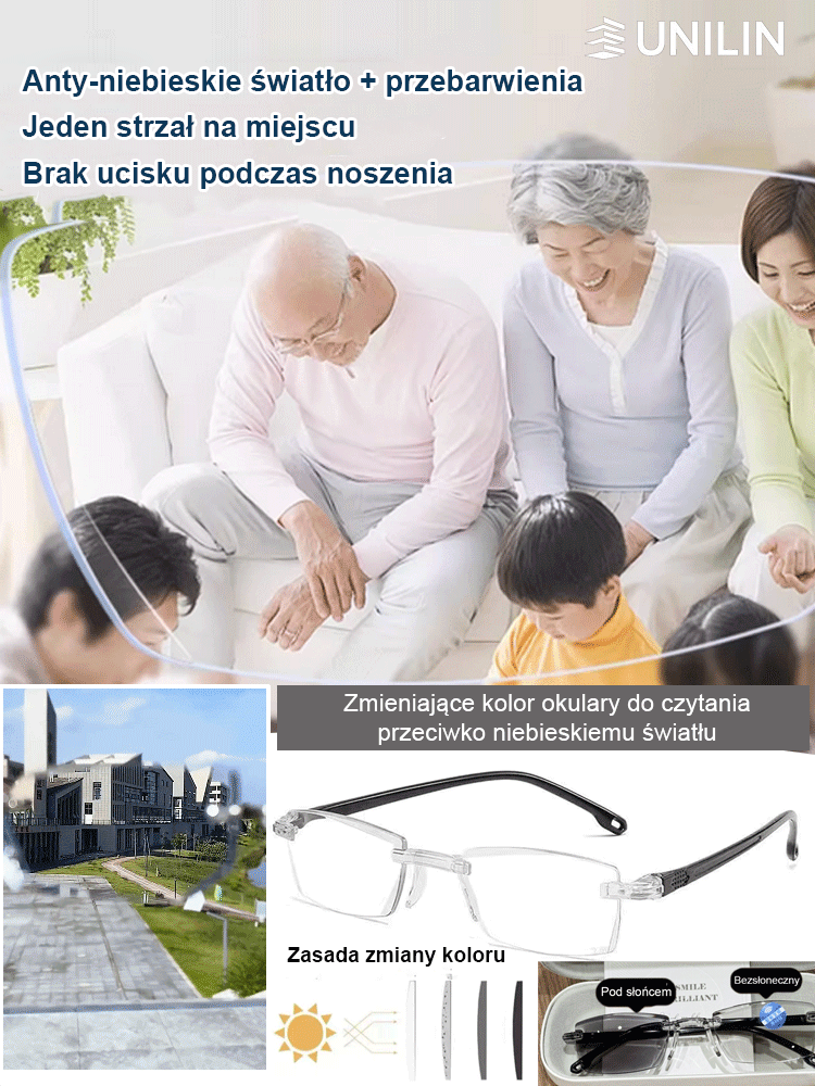 【Japońska Technologia】 Inteligentne Okulary z Autofokusem i Fotochromem | Ultra Lekkie (6g) ✨ Ostatnie 150 sztuk -50%