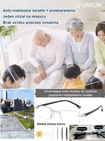 【Japońska Technologia】 Inteligentne Okulary z Autofokusem i Fotochromem | Ultra Lekkie (6g) ✨ Ostatnie 150 sztuk -50%