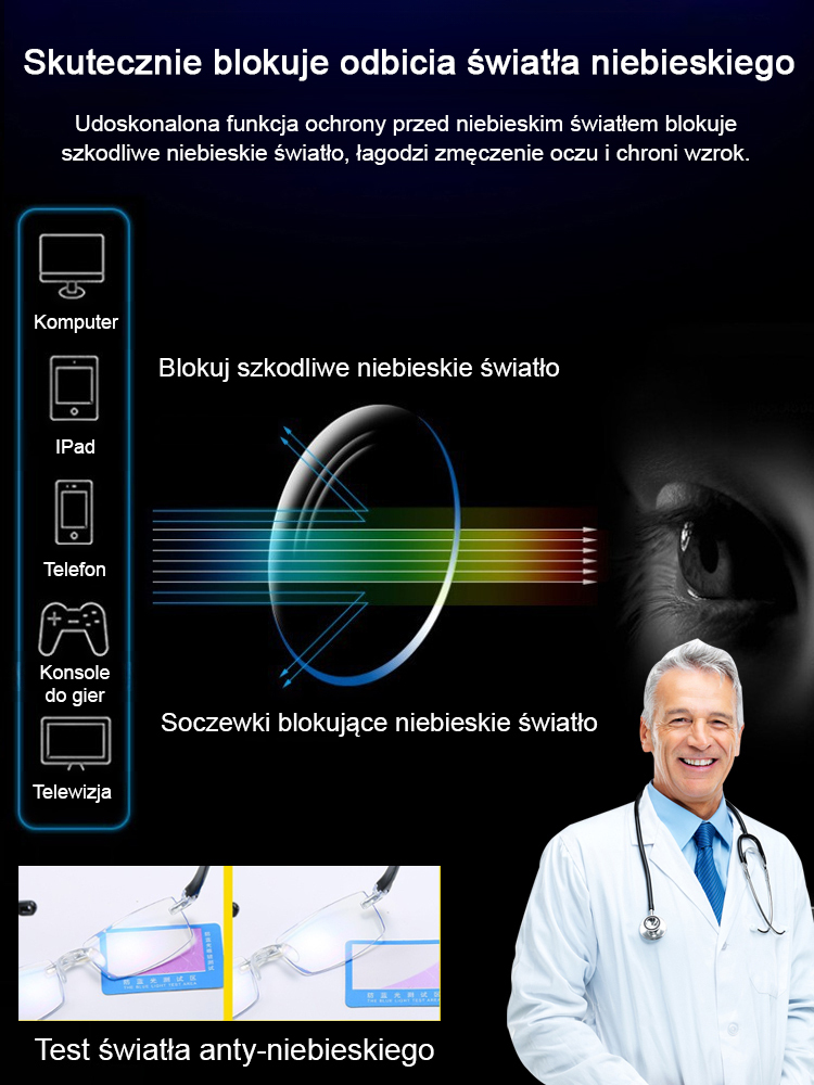 Niemieckie Inteligentne Okulary ProgresywneAutofocus™ | Automatyczna Regulacja Ostrości | Filtr Blue Light | Zestaw 1+1 Gratis 👓🇩🇪