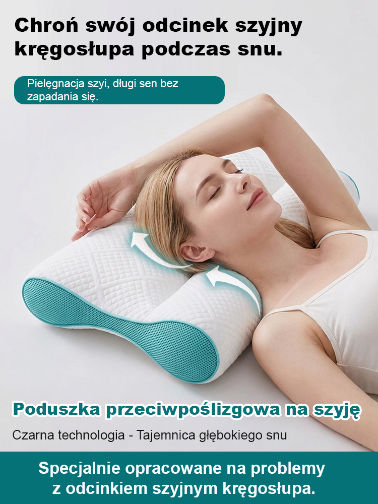 Podnoszenie snu, wspieranie szyjnego kręgosłupa, wygodna poduszka z puchu gęsiego.
