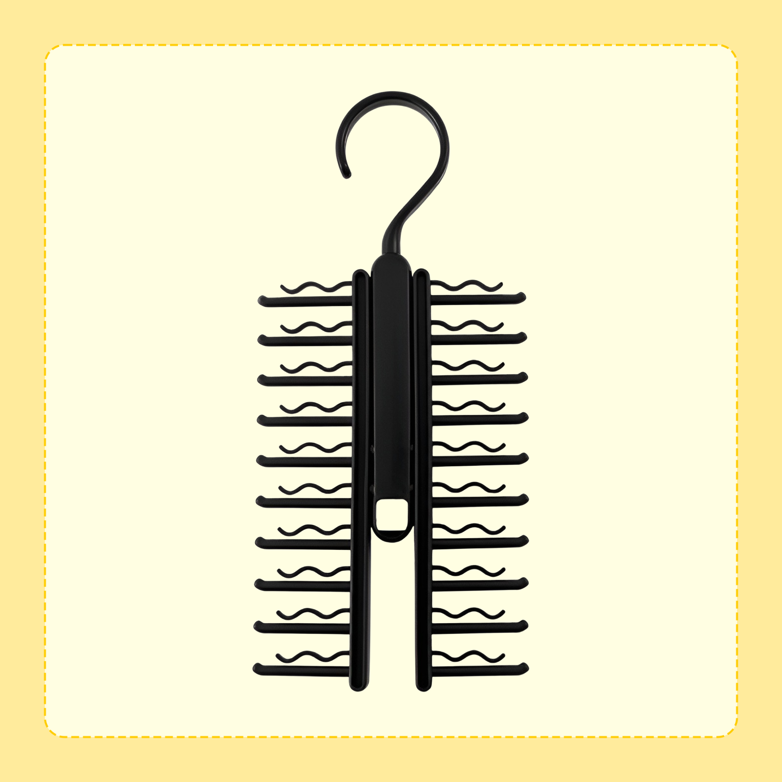  Large Capacity Tie and Belt Storage Rack with 20 Buckles, Scarf and Belt Hanger