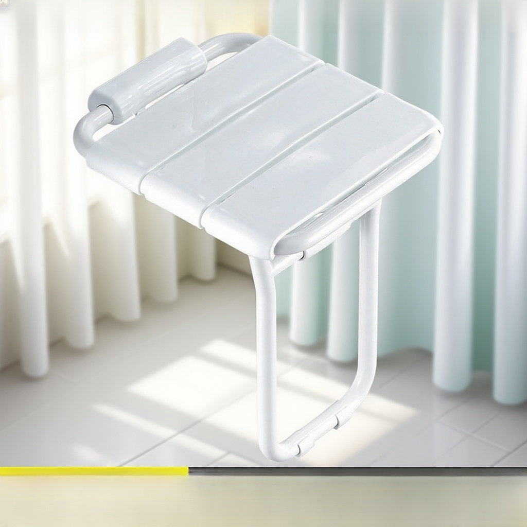 Składane siedzisko łazienkowe z nogami dla seniorów