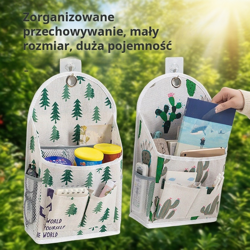 Wisząca torba do przechowywania tkanin na ścianę