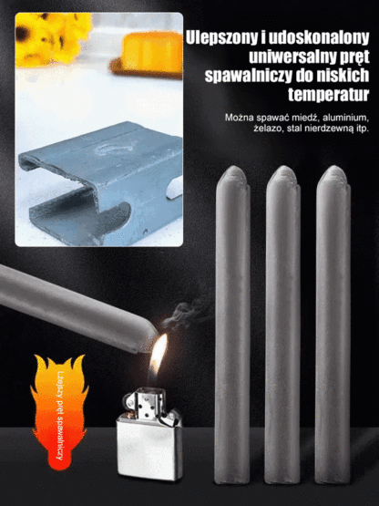 【🛠️Pożegnanie z palnikiem do spawania】 Ulepszona i wzmocniona wersja uniwersalnej elektrody spawalnicz🔥 Wystarczy zapalniczka! Ta uniwersalna elektroda naprawi rury, miedź i plastik w 3 minuty   