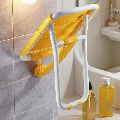 Składane siedzisko łazienkowe z nogami dla seniorów