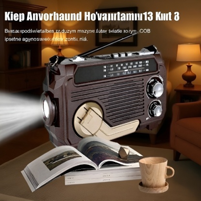Ręczne radio z funkcją ładowania awaryjnego📻💪 Nigdy więcej braku prądu! Odbieraj alerty awaryjne i bądź zawsze bezpieczny! ☀️