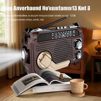 📻☀️ Zawsze miej łączność! Radio na korbkę z latarką i powerbankiem 🔋 Niezależne od prądu, gotowe na wszystko!