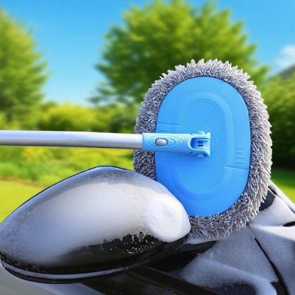 Teleskopowy mop do mycia auta, miękkie włosie, nie uszkadza lakieru