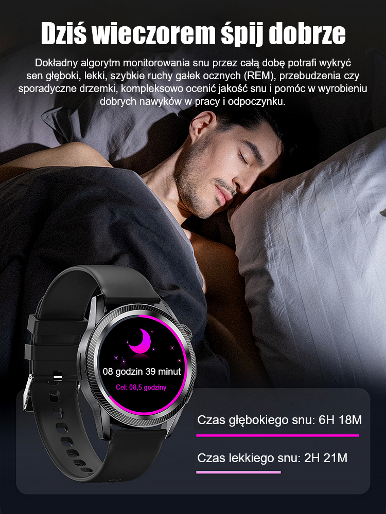 [Oficjalny produkt] ✅🥇 [Limit 20 sztuk] Zegarek do pomiaru poziomu glukozy we krwi, pasek stalowy