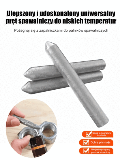 【🛠️Pożegnanie z palnikiem do spawania】 Ulepszona i wzmocniona wersja uniwersalnej elektrody spawalnicz🔥 Wystarczy zapalniczka! Ta uniwersalna elektroda naprawi rury, miedź i plastik w 3 minuty   