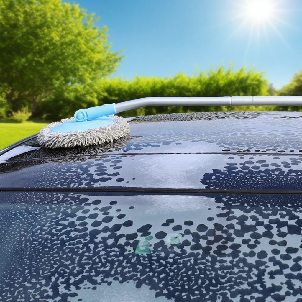 Teleskopowy mop do mycia auta, miękkie włosie, nie uszkadza lakieru