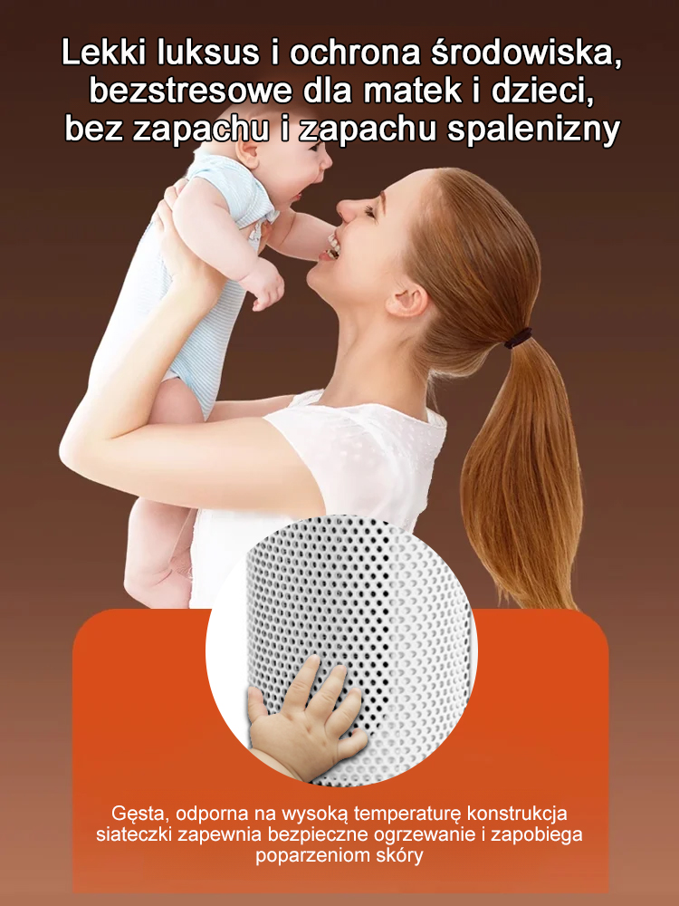 🔥 Błyskawiczne ciepło w 3s! 💨 Twój grzejnik oczyszcza i nawilża powietrze, zużywając przy tym niemal zero energii! 🌿