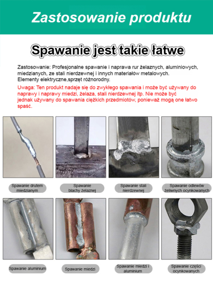 【🛠️Pożegnanie z palnikiem do spawania】 Ulepszona i wzmocniona wersja uniwersalnej elektrody spawalnicz🔥 Wystarczy zapalniczka! Ta uniwersalna elektroda naprawi rury, miedź i plastik w 3 minuty   