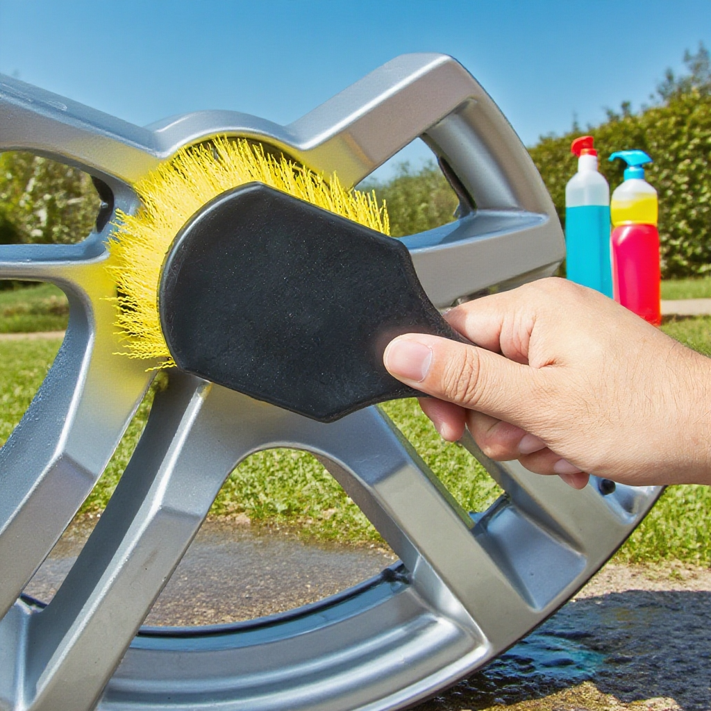 Nylonowa szczotka do czyszczenia szczelin kół samochodowych