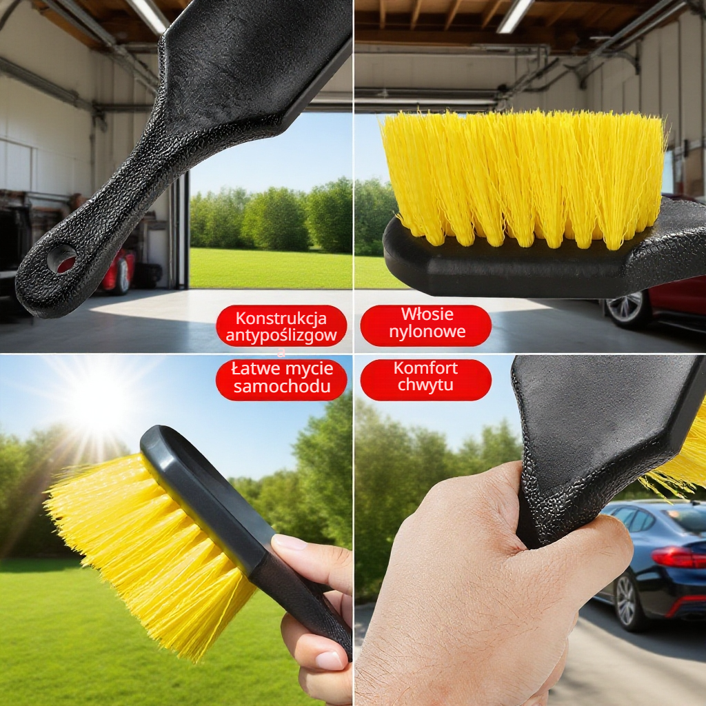 Nylonowa szczotka do czyszczenia szczelin kół samochodowych