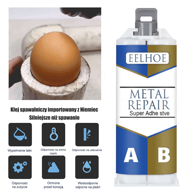 💥【Supermocny klej naprawczy】Klej odlewniczy, który naprawia pęknięcia w 1 minutę! Nasz klej wystarcza na 20 lat 💪