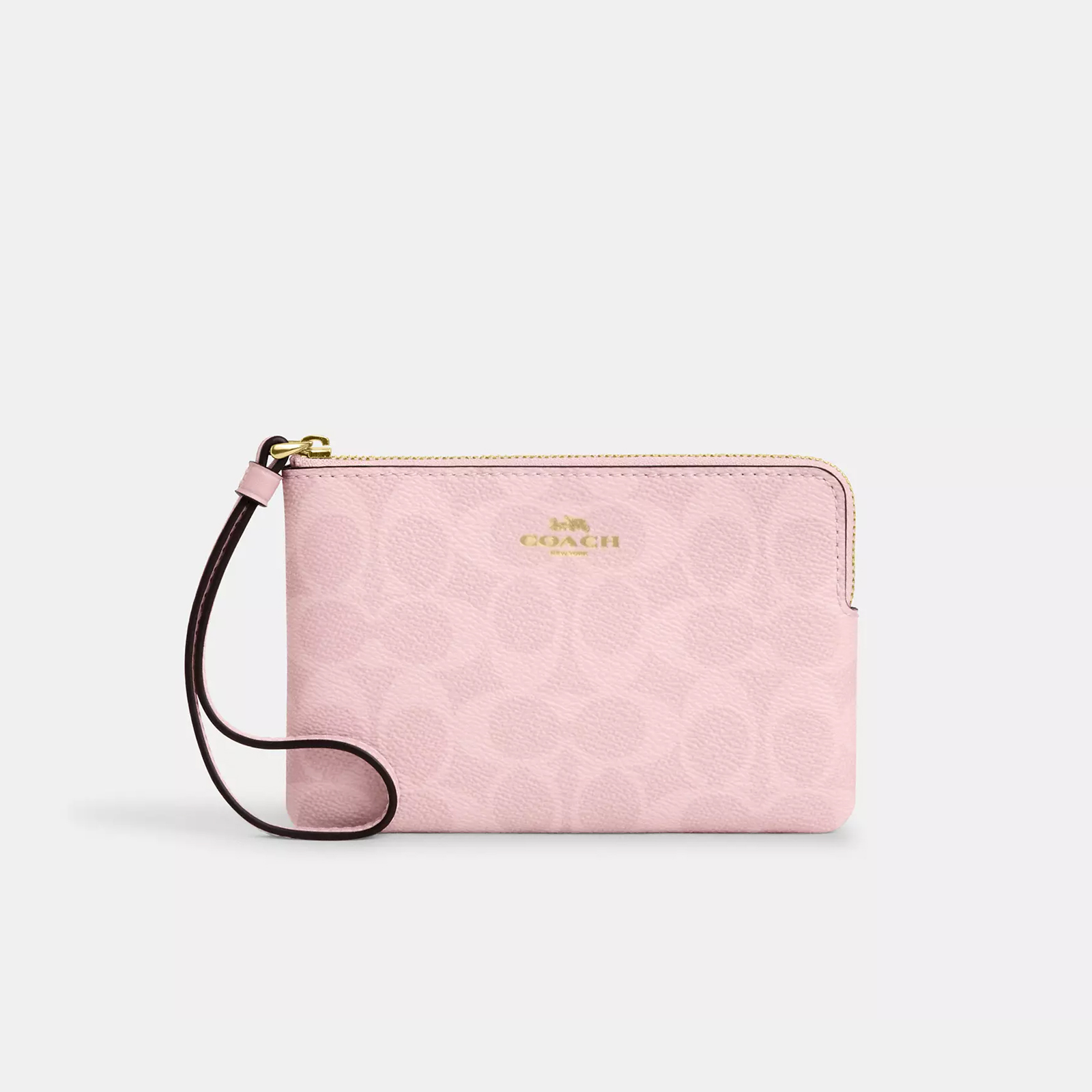 Corner Zip Wristlet In Signature Canvas