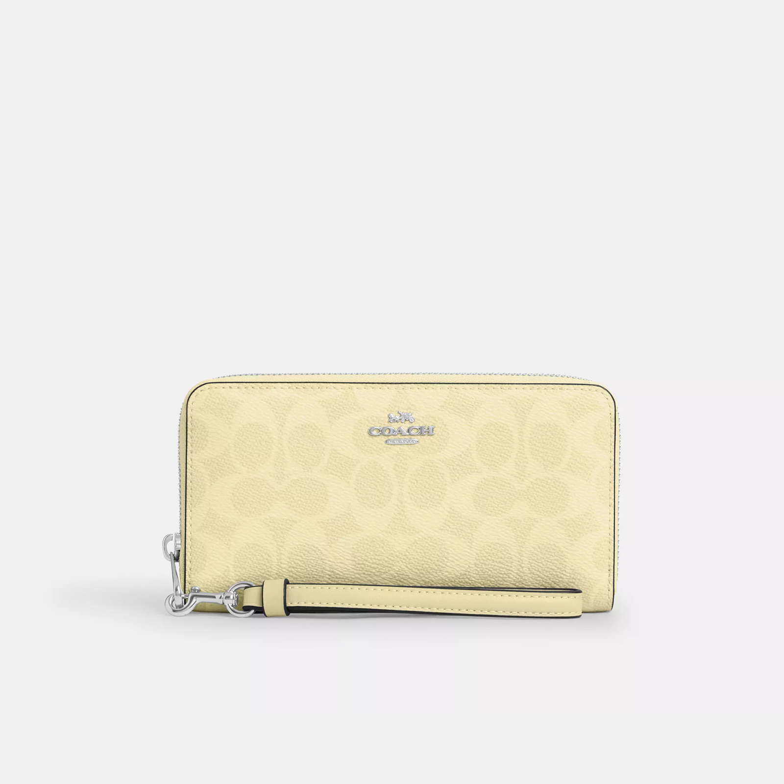 Long Zip Around Wallet In Signature Canvas