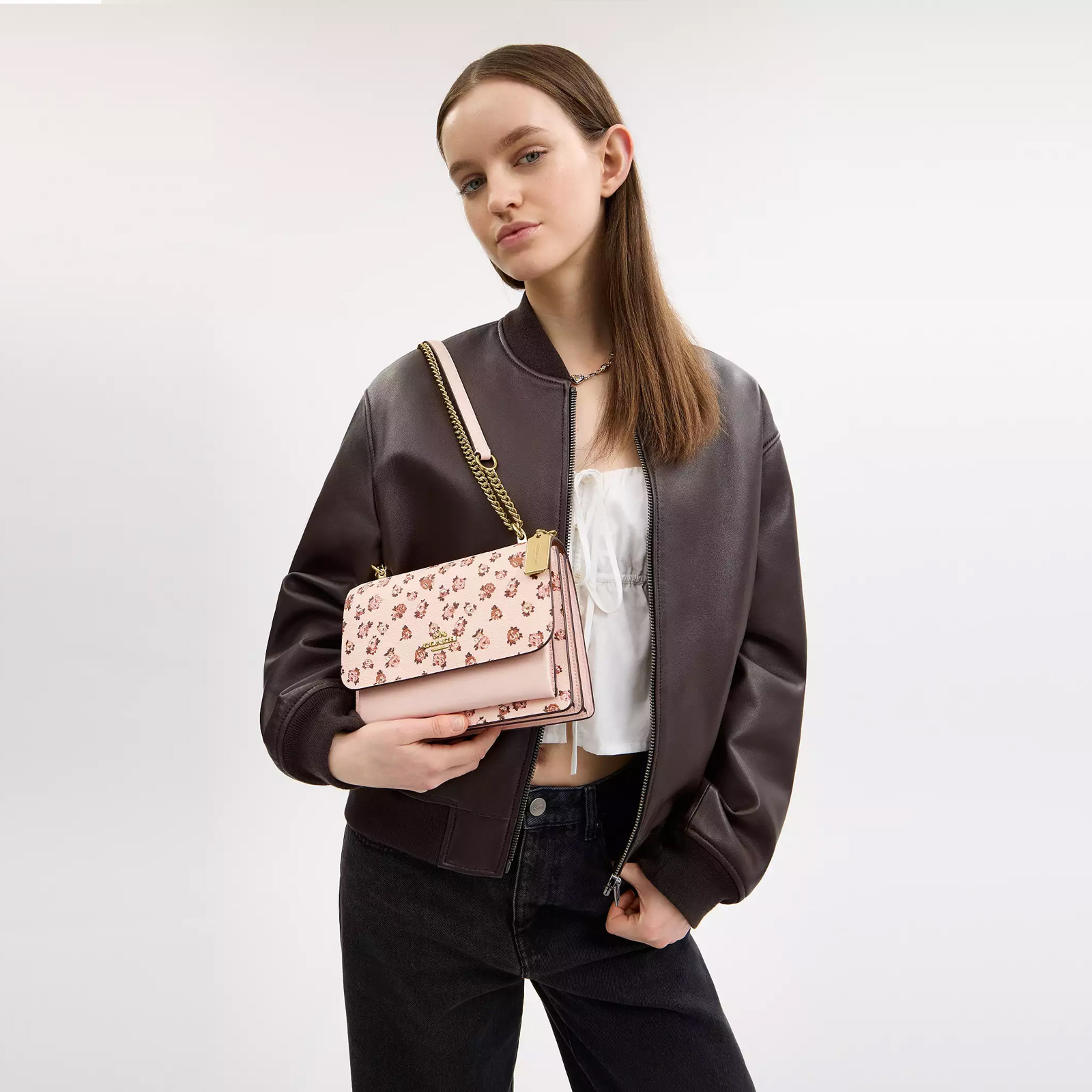 Klare Crossbody Bag With Rose Print