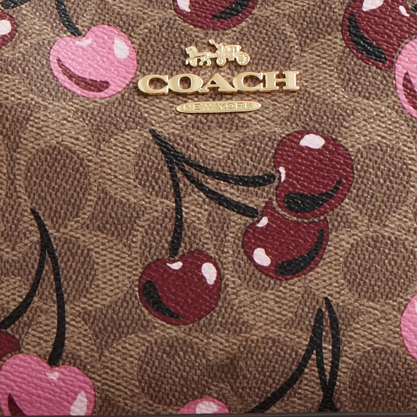 Teri Shoulder Bag In Signature Canvas With Cherry Print