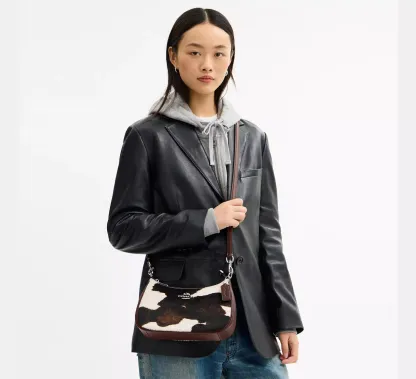 Teri Shoulder Bag With Cow Print