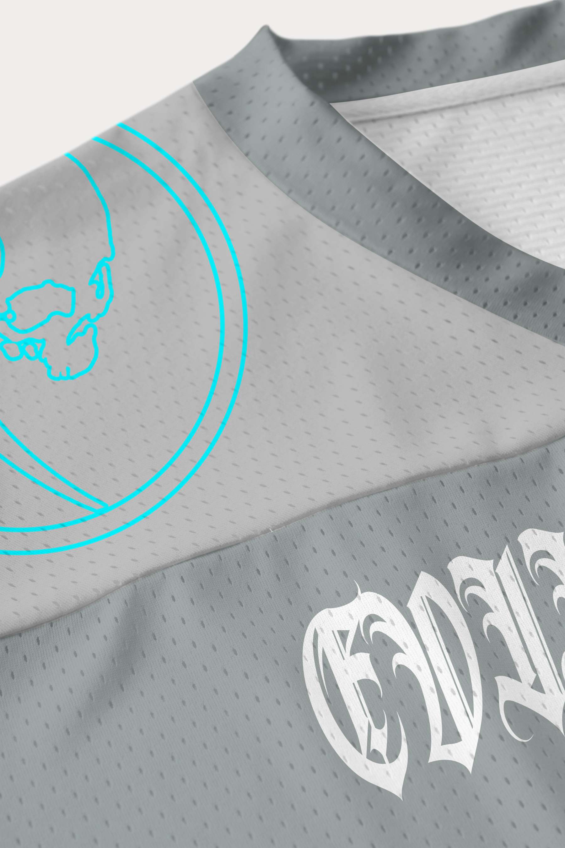 Evilnova Gray NO.07 Mesh Sport Jerse-Evilnova