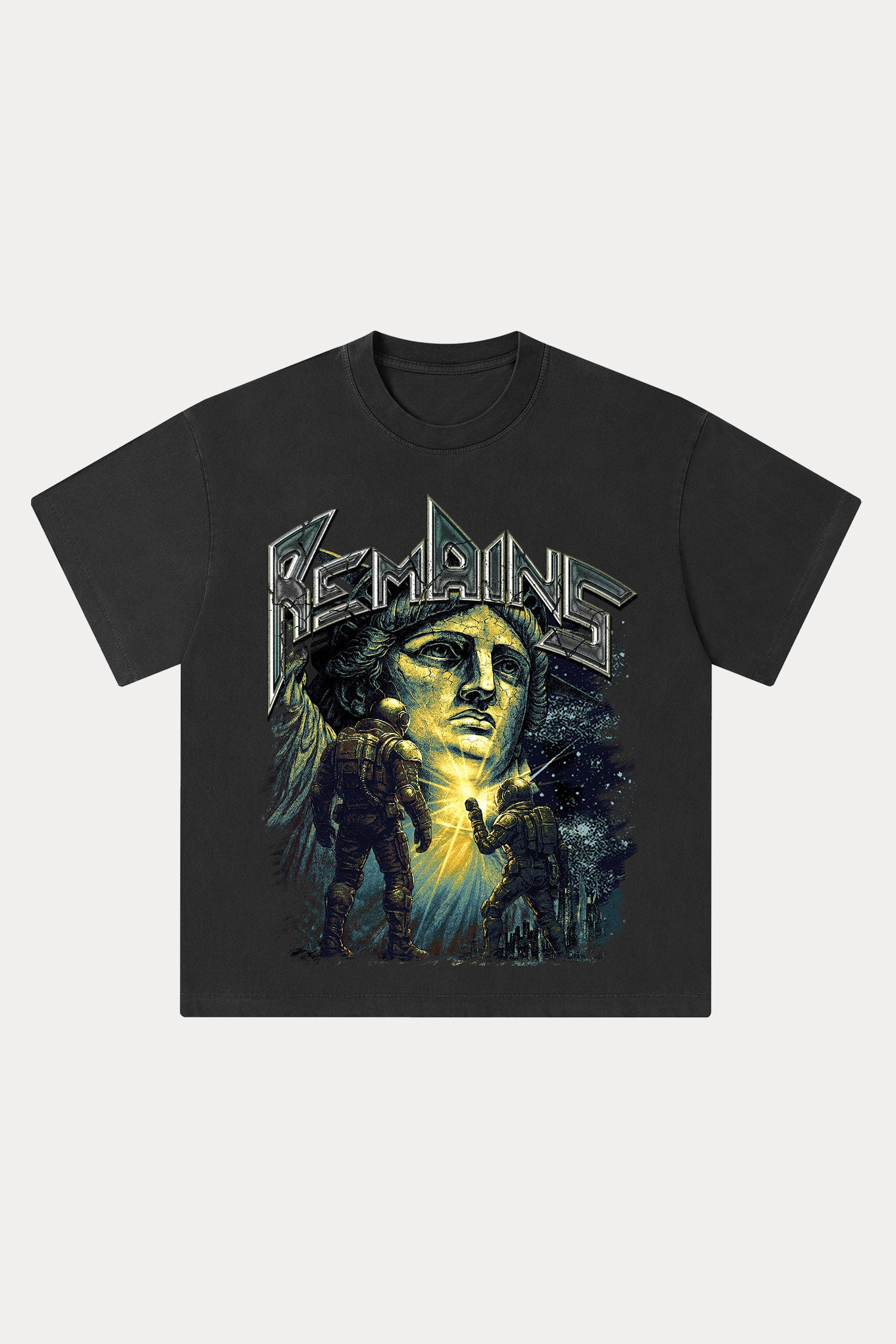 Evilnova Remains Washed Streetwear T-Shirt-Evilnova