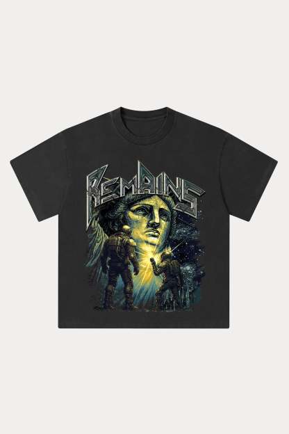 Evilnova Remains Washed Streetwear T-Shirt-Evilnova