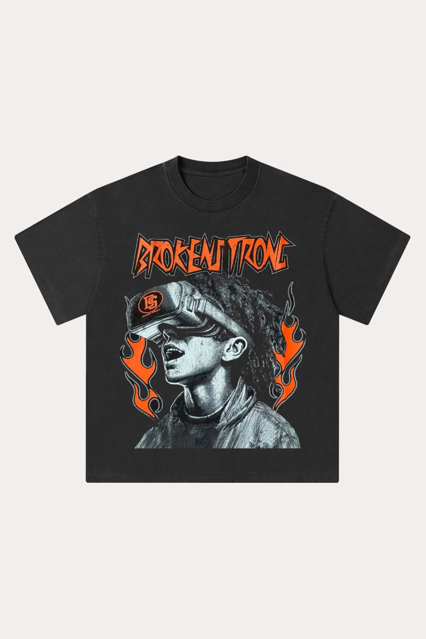 Evilnova Broken Strong Washed Streetwear T-Shirt-Evilnova