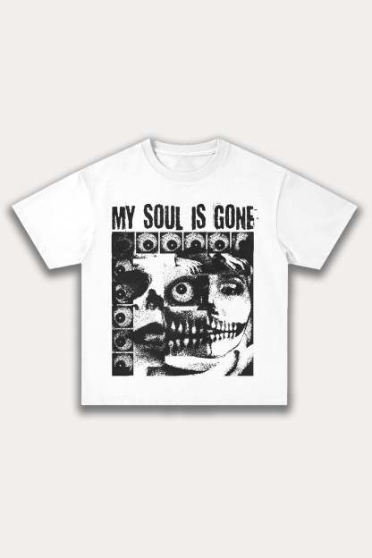 Evilnova My Soul Is Gone Cotton Oversize T-Shirt-Evilnova