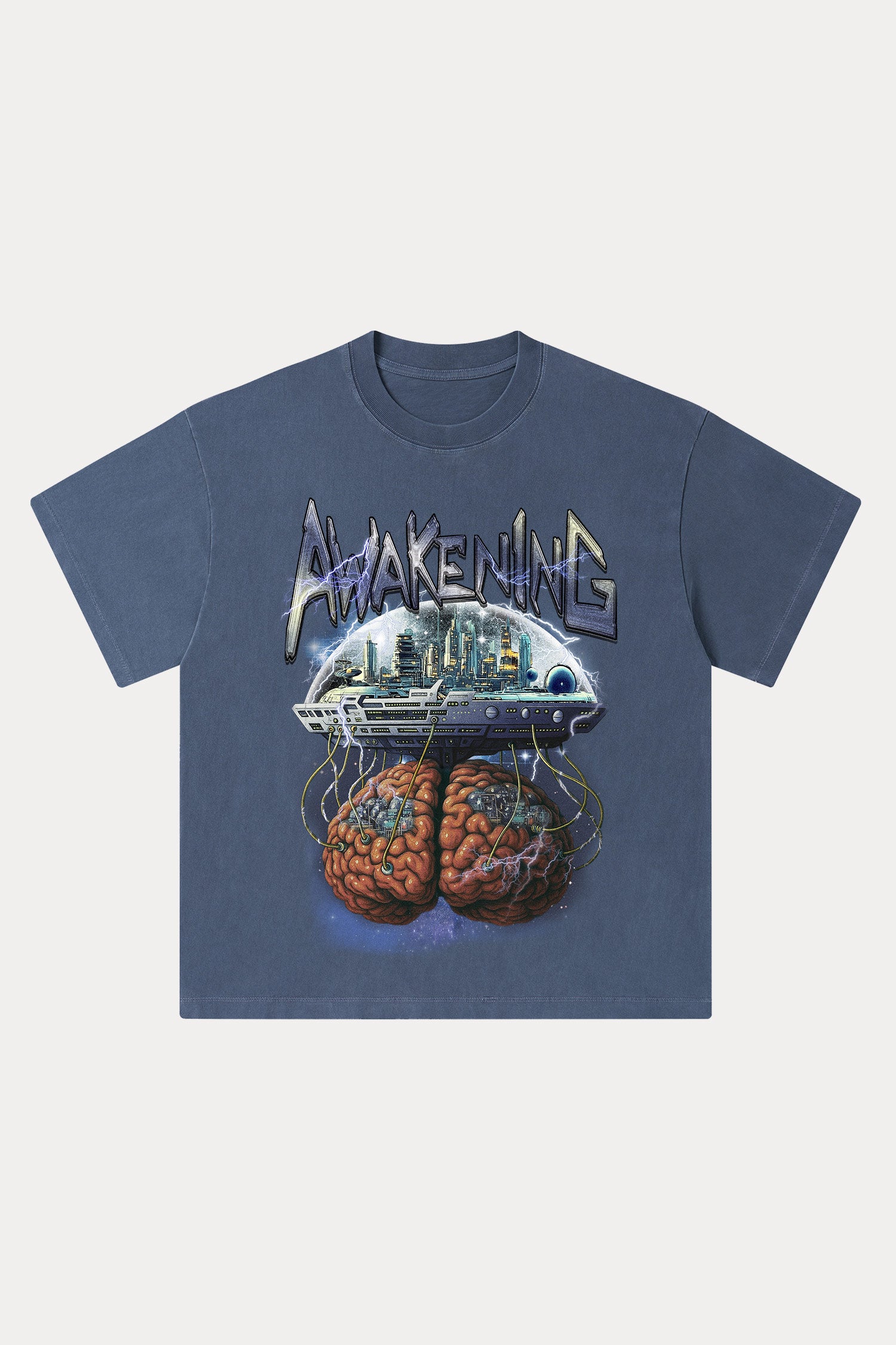 Evilnova Awakening Washed Streetwear T-Shirt-Evilnova