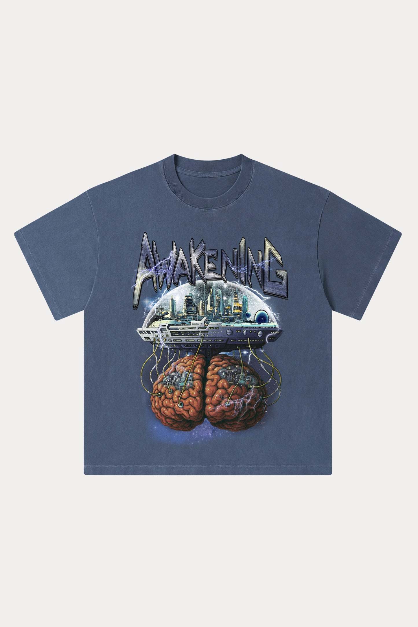 Evilnova Awakening Washed Streetwear T-Shirt-Evilnova