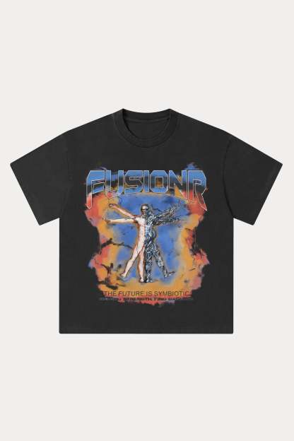 Evilnova Fusionr Washed Streetwear T-Shirt-Evilnova