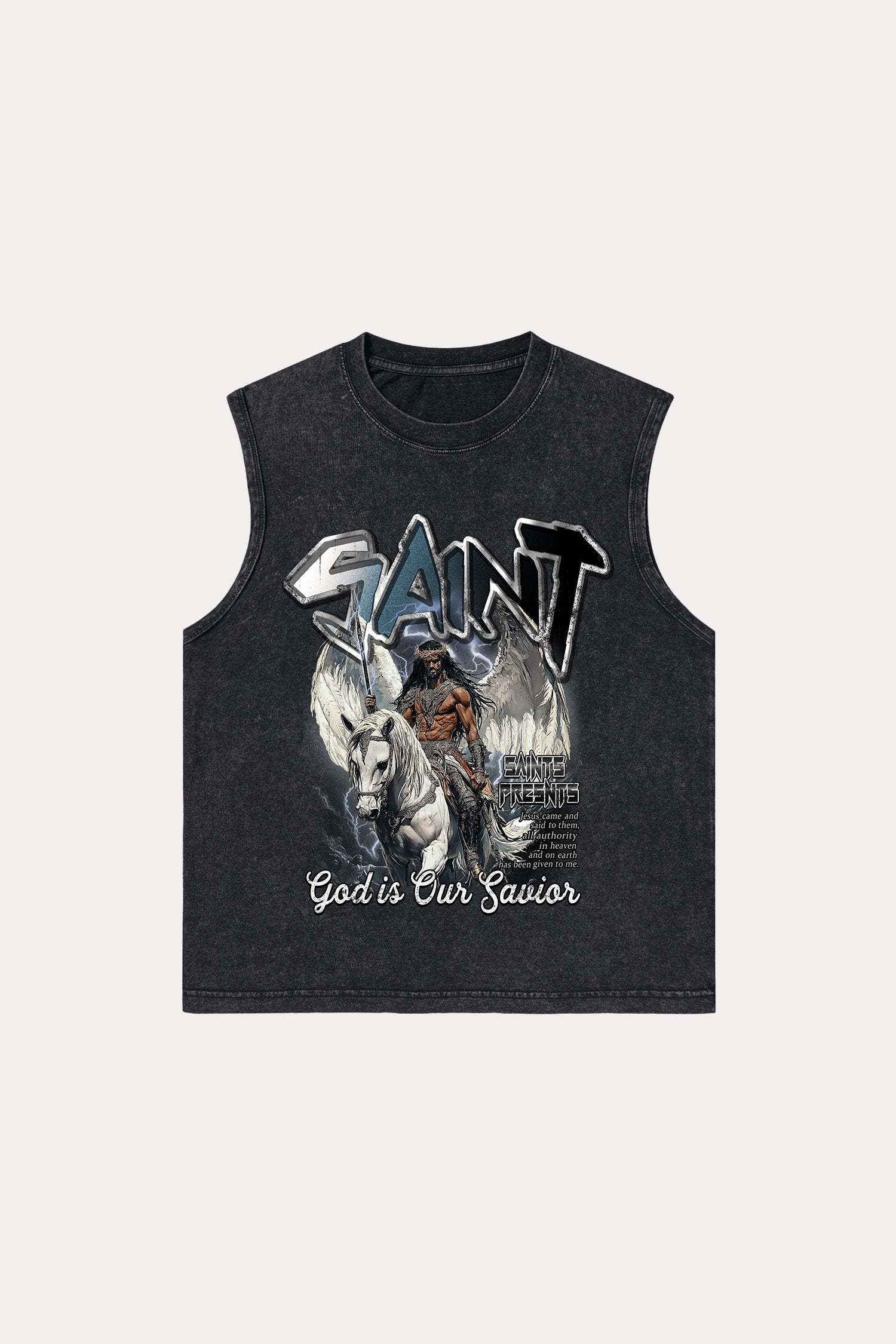 Evilnova Saint Washed Tank Top-Evilnova