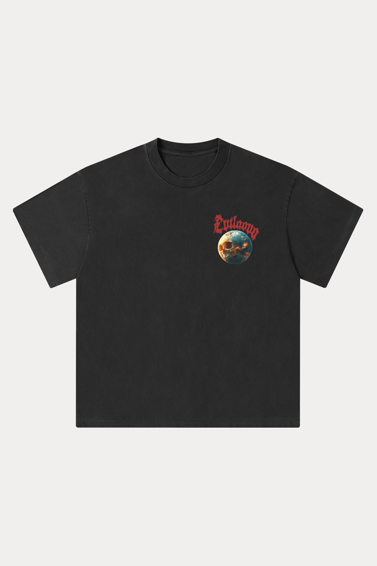 Evilnova Cosmic Explorer Washed Streetwear T-Shirt-Evilnova