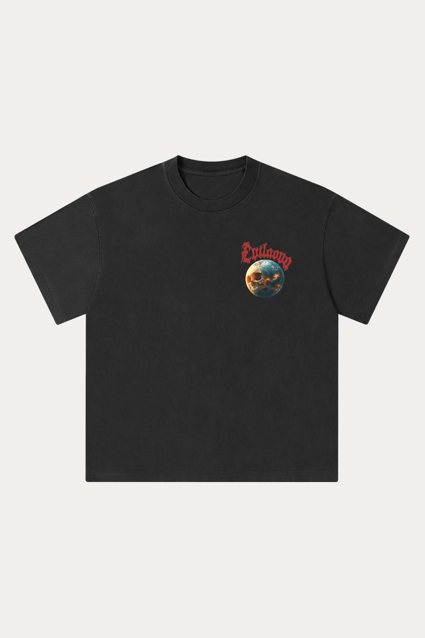 Evilnova Cosmic Explorer Washed Streetwear T-Shirt-Evilnova