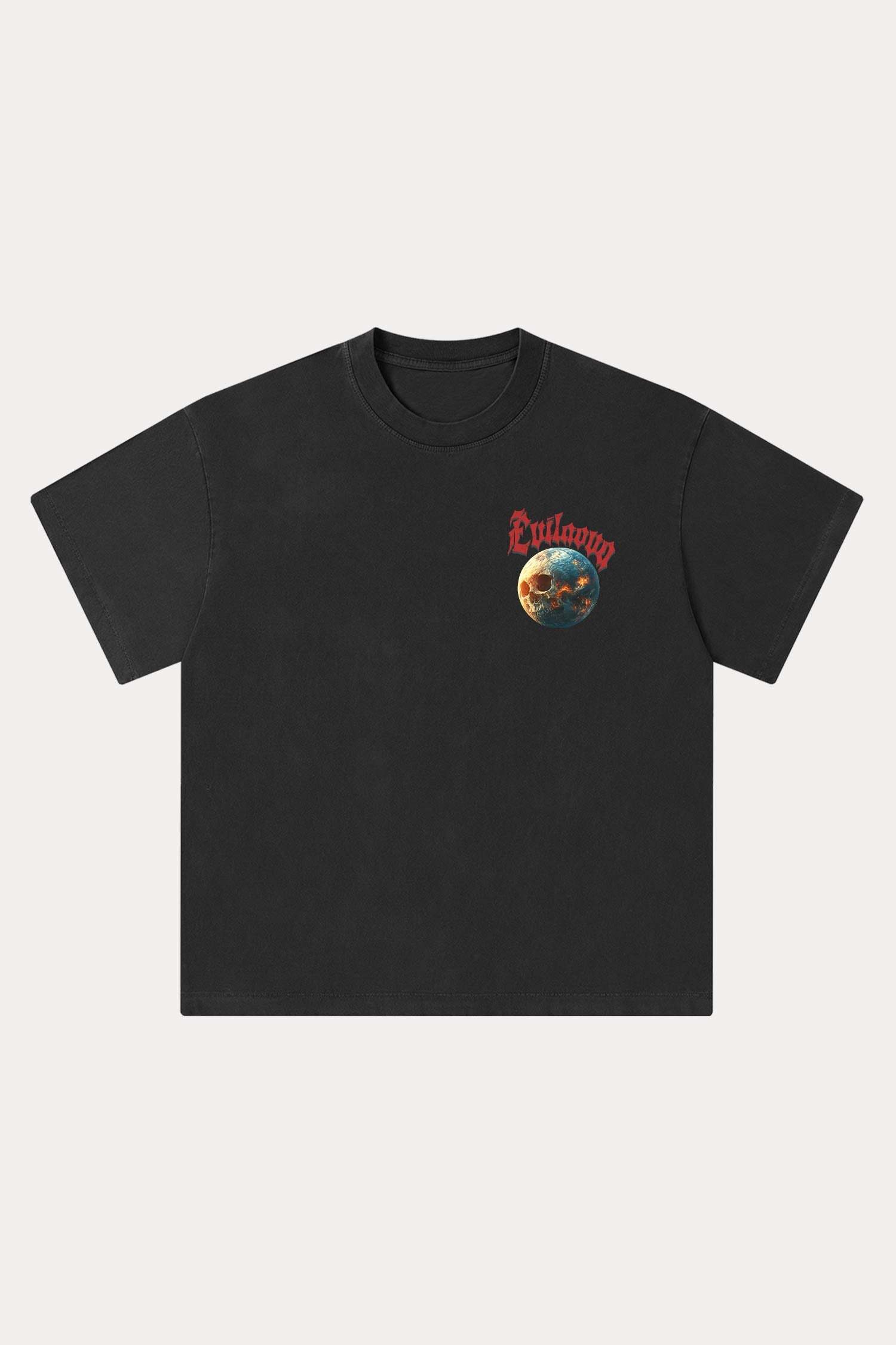 Evilnova Cosmic Explorer Washed Streetwear T-Shirt-Evilnova