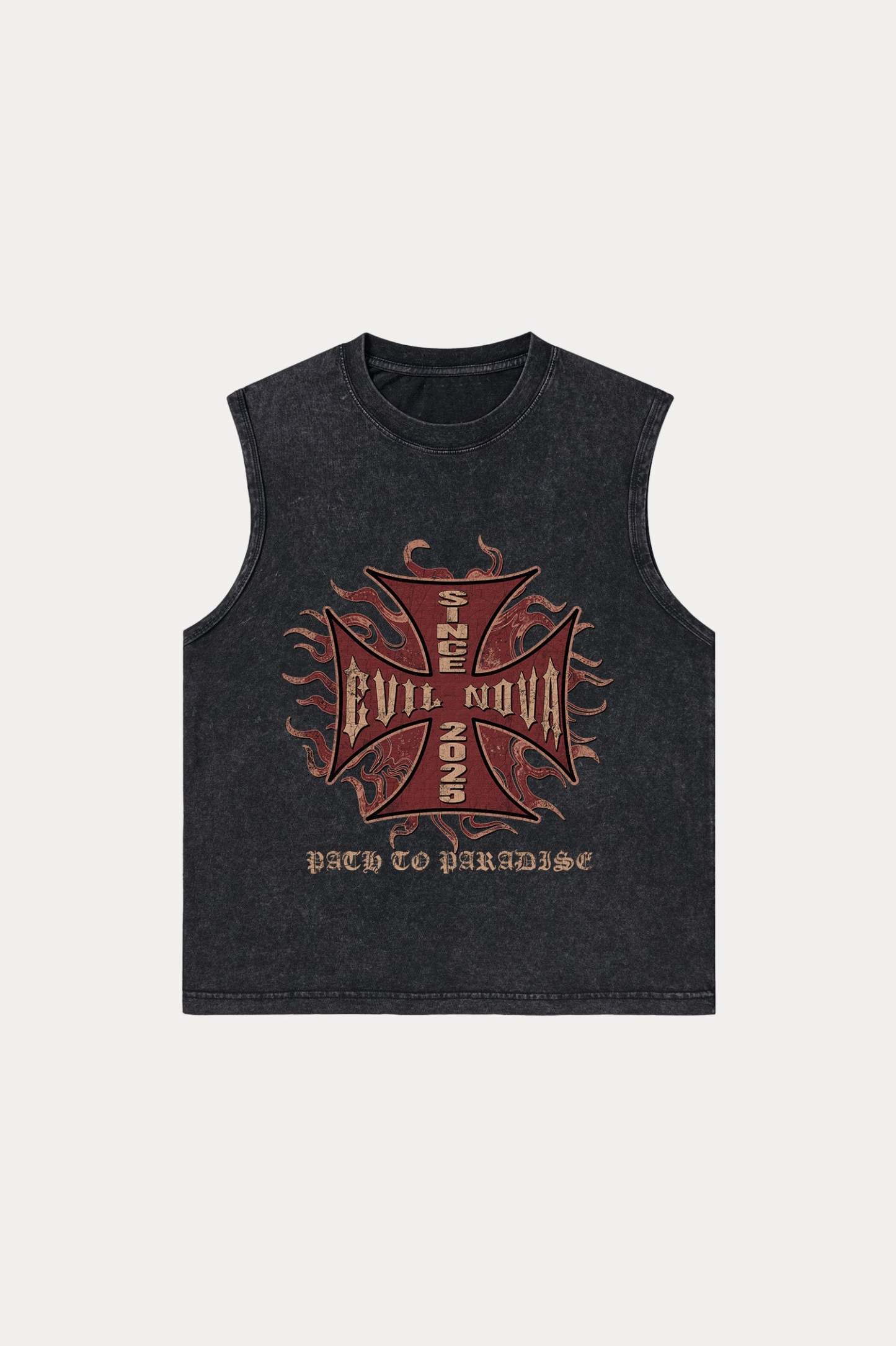 Evilnova World Tour Washed Tank Top-Evilnova