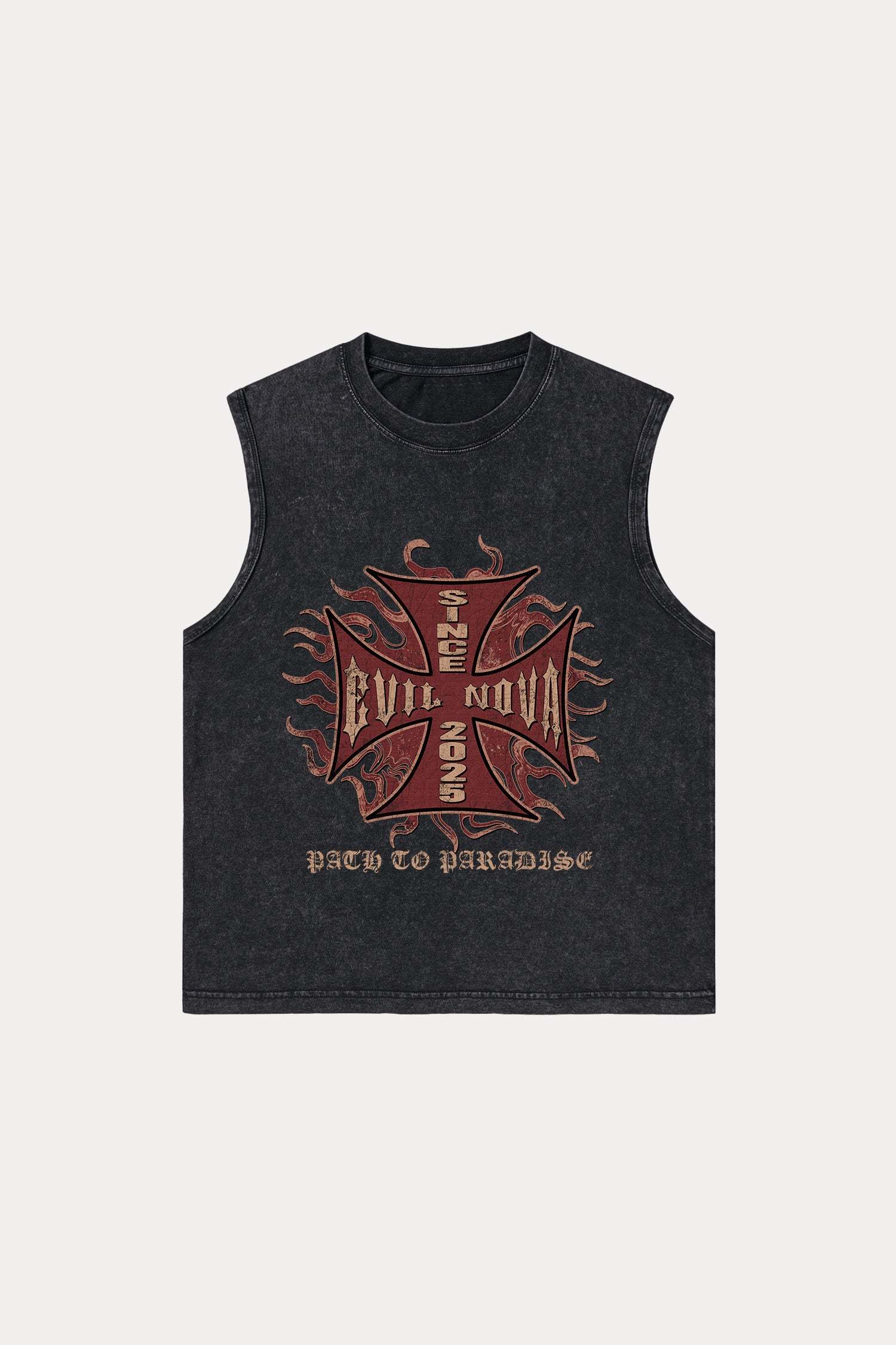 Evilnova World Tour Washed Tank Top-Evilnova